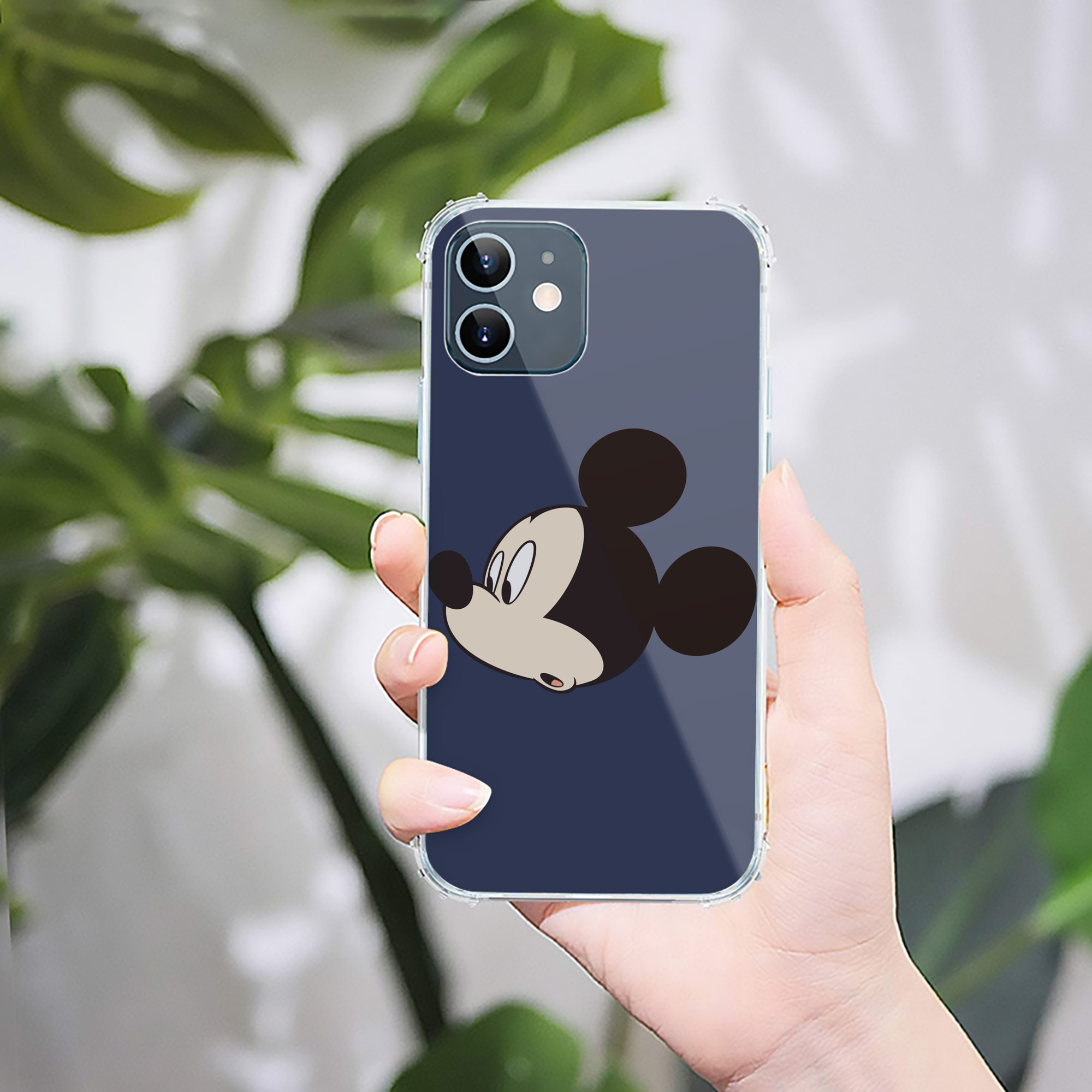 （画像用） ミッキーマウス Mickey Mouse 【iPhone 12シリーズ対応】透明スマホケース（クリアソフトケース）